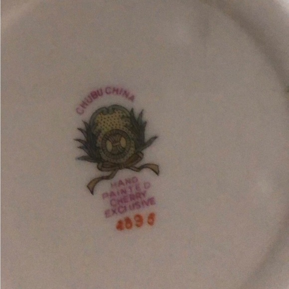5️⃣ FOR $3️⃣! VINTAGE CHUBU HAND PAINTED “CHERRY EXCLUSIVE” CHINA SAUCER - Picture 8 of 8